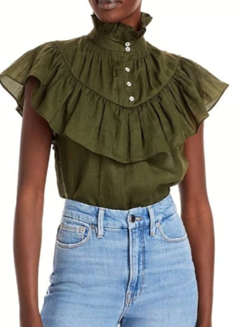 FRAME Ruffle Flounce Top